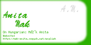 anita mak business card